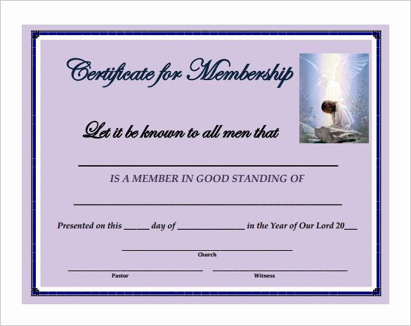 Church Membership Certificate Template Luxury 29 Of Membership Certificate Template