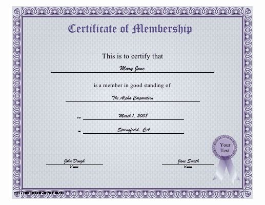 Church Membership Certificate Template Luxury A Blue Purple Certificate Of Membership Certifying Good