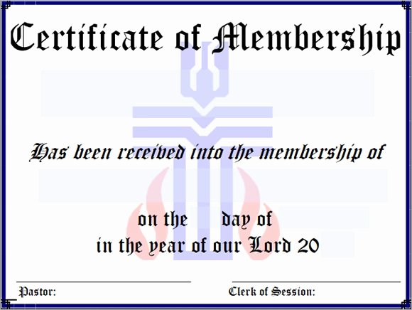 Church Membership Certificate Template Unique Sample Membership Certificate 13 Documents In Pdf Psd