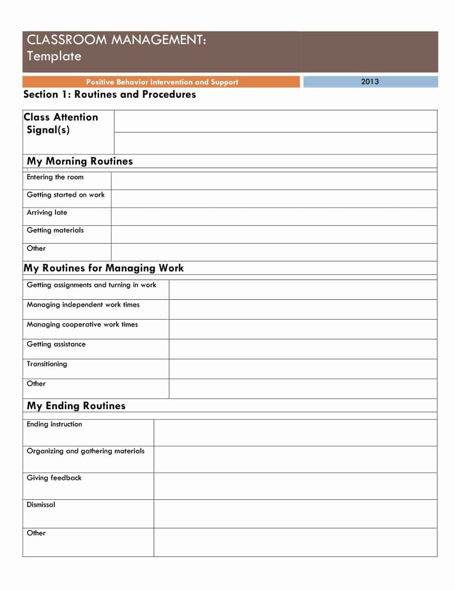 Classroom Management Plan Template Awesome Classroom Management Plan 38 Templates &amp; Examples