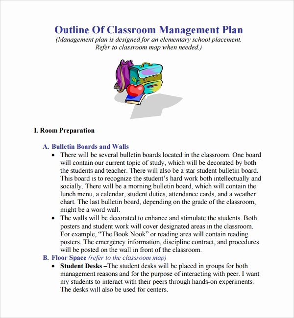 Classroom Management Plan Template Best Of Sample Classroom Management Plan Template 12 Free