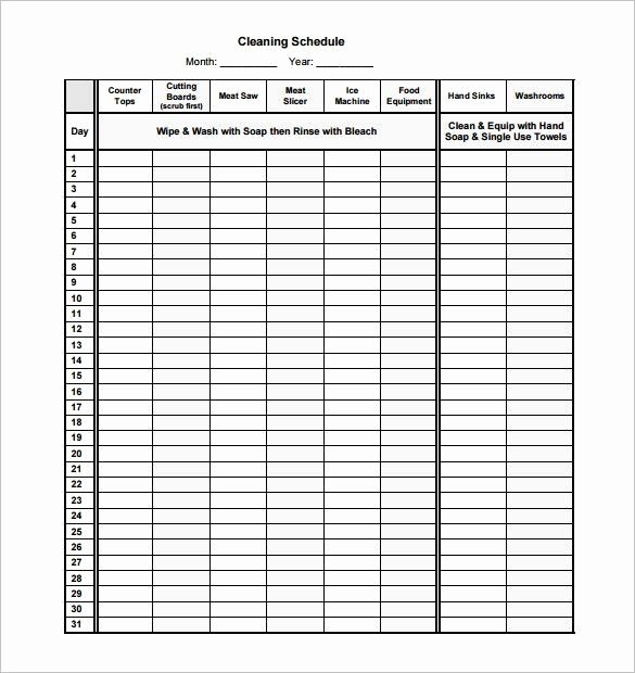Cleaning Checklist Template Excel Elegant Blank Cleaning Checklist Template
