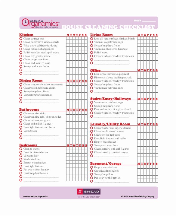 Cleaning Checklist Template Excel Fresh Editable Cleaning Schedule Template