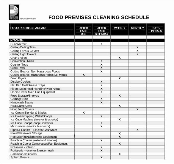 Cleaning Checklist Template Excel Inspirational Kitchen Cleaning Schedule Template Uk – Printable Schedule