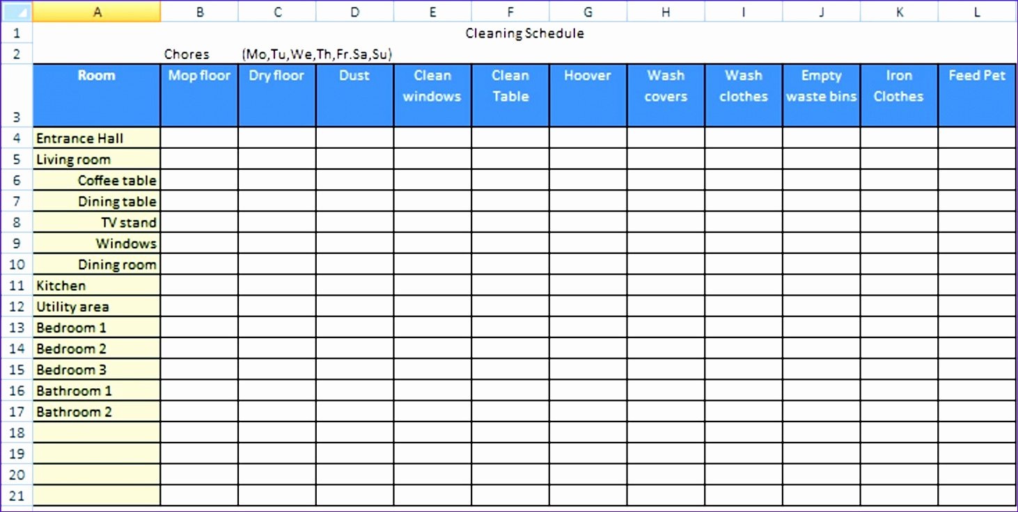 Cleaning Checklist Template Excel New 14 Excel Checklist Template Free Exceltemplates