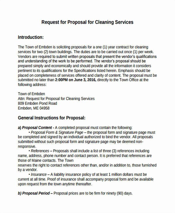 Cleaning Proposal Template Pdf Unique 17 Cleaning Proposal Templates Free Documents In Word Pdf