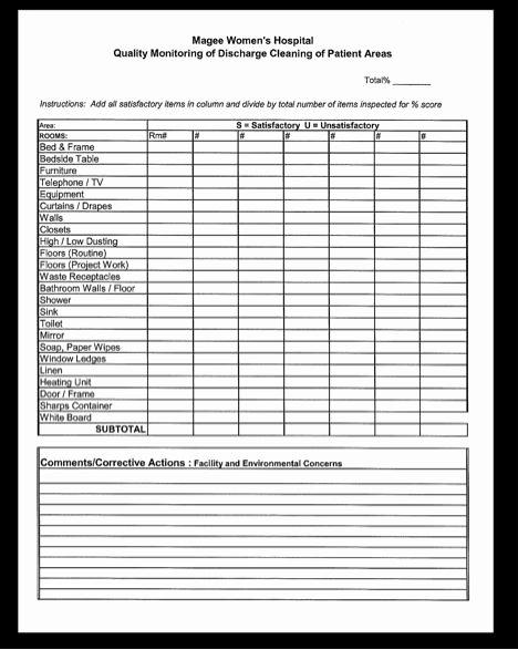 Cleaning Service Checklist Template Awesome Hospital Cleaning Checklist Templates Jmc
