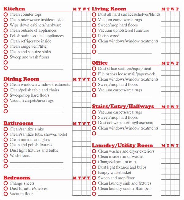 Cleaning Service Checklist Template Best Of House Cleaning Checklist Template