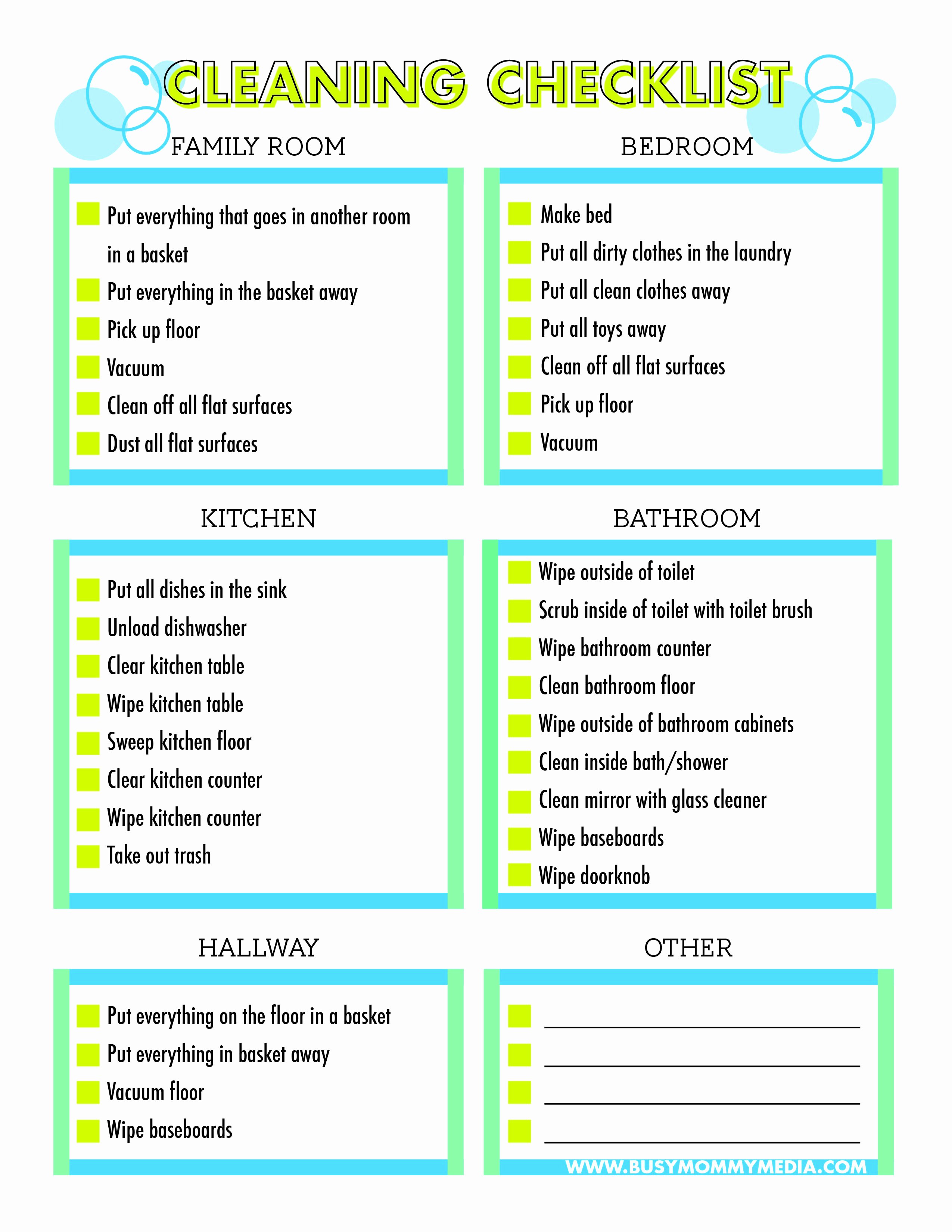 Cleaning Service Checklist Template Elegant Free Printable Cleaning Checklist for Kids