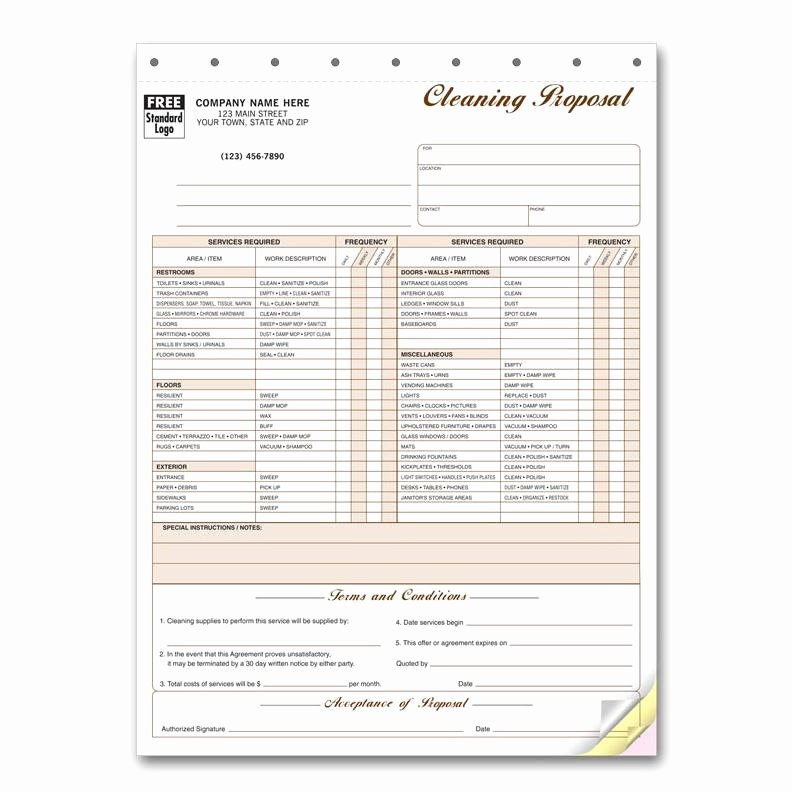 Cleaning Service Checklist Template Inspirational Cleaning Service Invoice