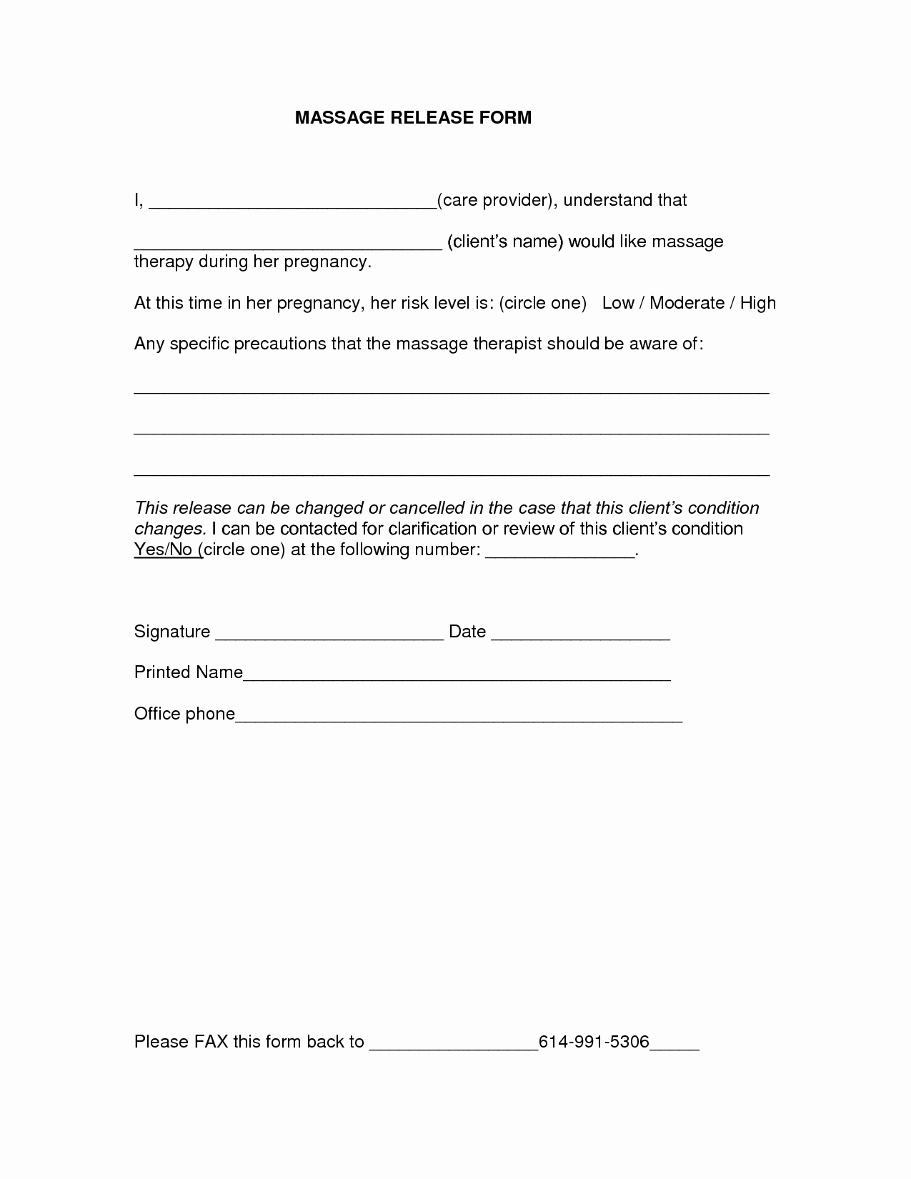 Client Print Release form Template Unique Medical Release form