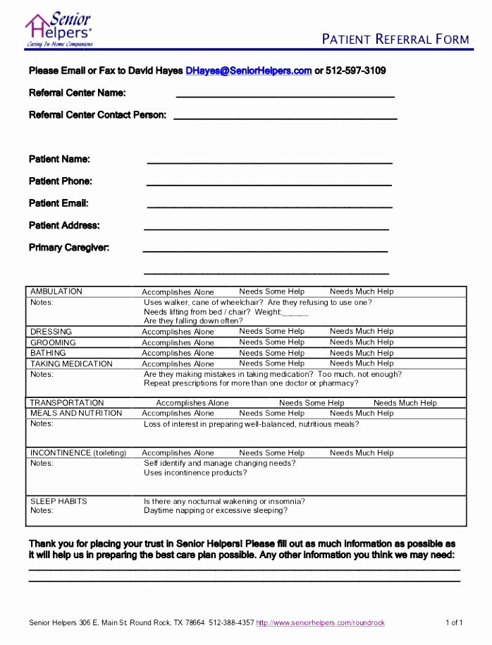 Client Referral form Template Best Of 12 Patient Referral form Template Utixy