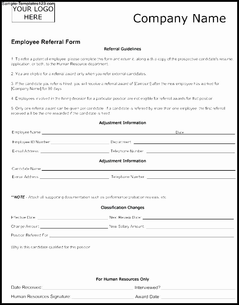 Client Referral form Template Fresh Elegant Customer Referral form Template