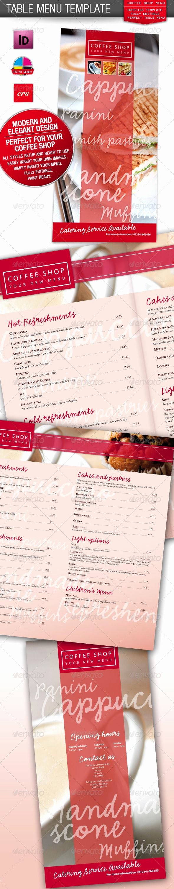 Coffee Shop Menu Template Fresh 17 Best Images About Print Templates On Pinterest