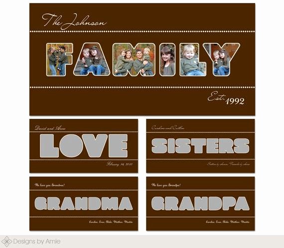Collage Templates for Word Lovely Family Word Set Collage Storyboard Wall Art Templates