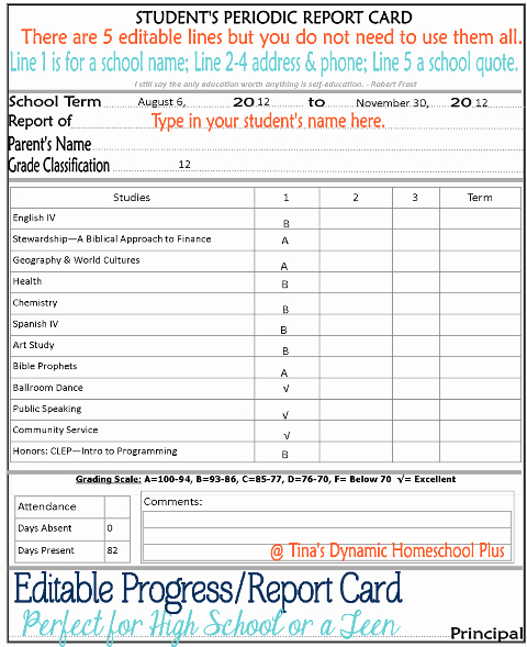 College Report Card Template Awesome Best S Of Student Progress Report Template Printable
