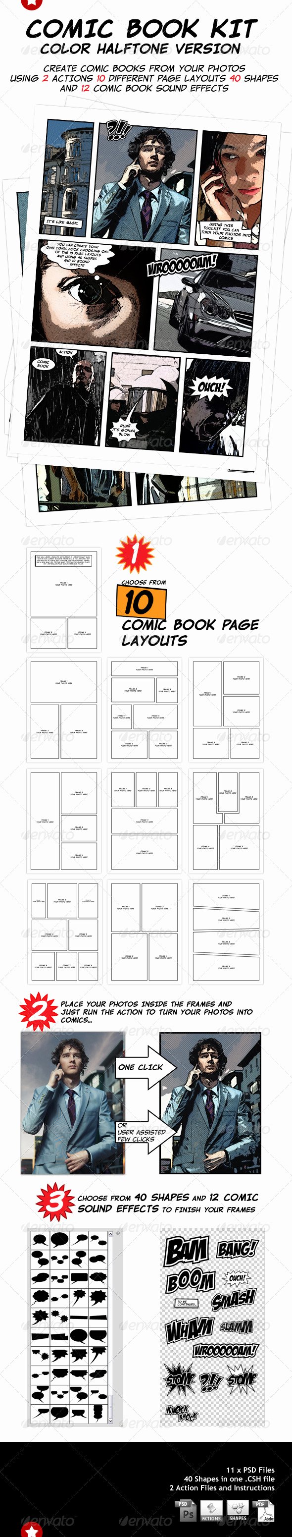 Comic Book Template Photoshop Beautiful You Can Choose From 10 Ic Book Page Layout Templates