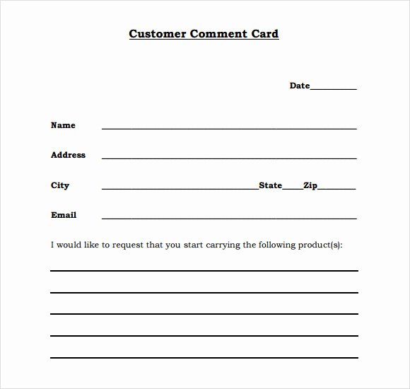 Comment Card Template Word Lovely Free 10 Ment Cards In Illustrator Ms Word