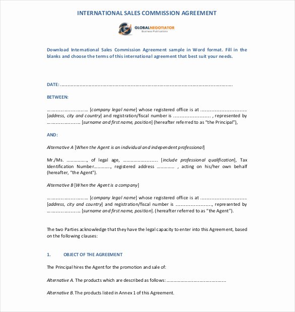 Commission Sales Agreement Template Free Awesome 22 Mission Agreement Templates Word Pdf Pages