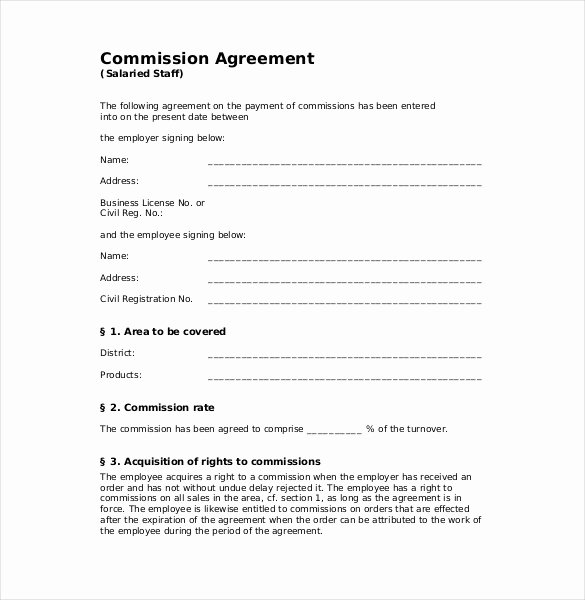 Commission Sales Agreement Template Free Elegant 12 Mission Agreement Templates Word Pdf Apple