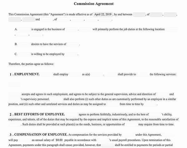 Commission Sales Agreement Template Free Unique Everything You Need to Know About Sales Mission In 2019