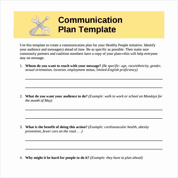 Communications Plan Template Word Luxury Sample Munication Plan 14 Documents In Pdf Word
