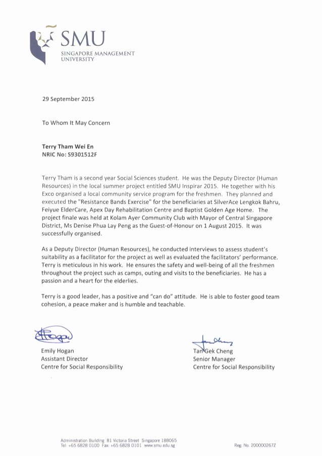 Community Service Letter Template Inspirational Re Mendation Letter From Munity for Service