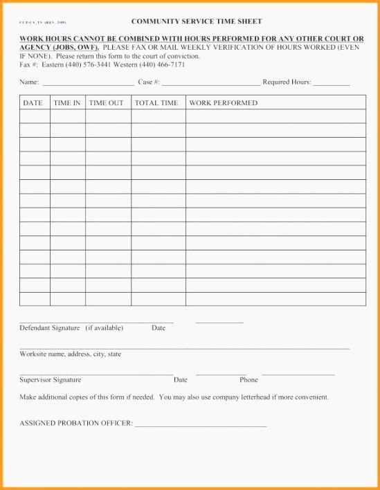 Community Service Timesheet Template Lovely Best Eloquent Free Printable Munity Service Log Sheet