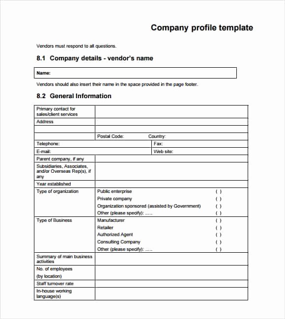 Company Profile Template Word Fresh 32 Free Pany Profile Templates In Word Excel Pdf