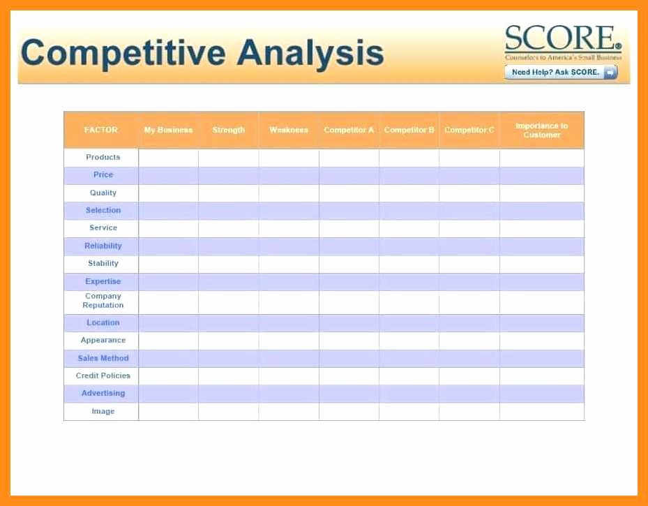 Competitor Analysis Template Excel Elegant 10 11 Petitor Analysis Template Xls