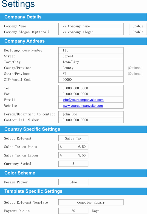 Computer Repair forms Template Luxury Download Puter Repair Invoice Template for Free