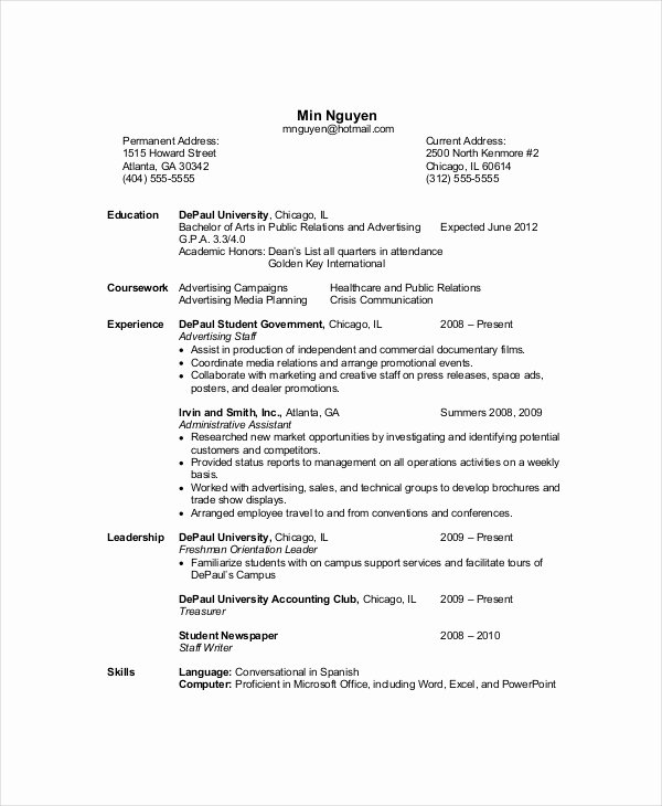 Computer Science Resume Templates Awesome Puter Science Resume Template 8 Free Word Pdf