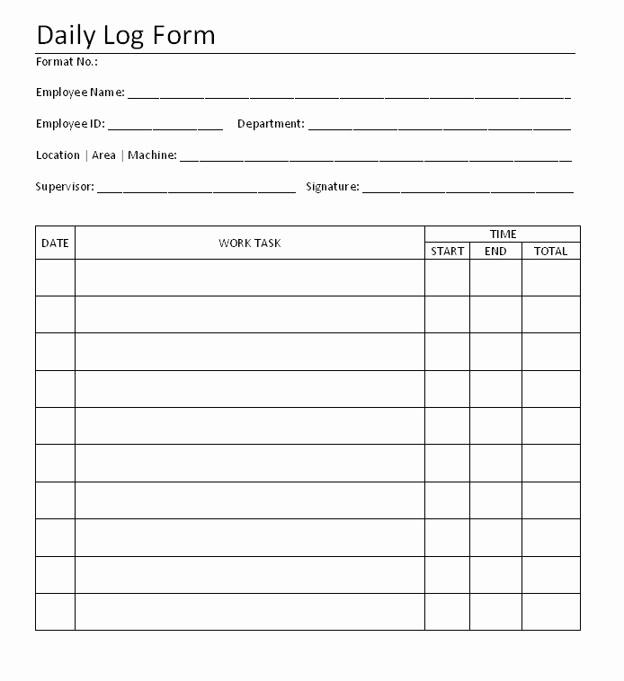 Construction Daily Log Template Beautiful Best S Of Daily Log Examples Daily Log Book