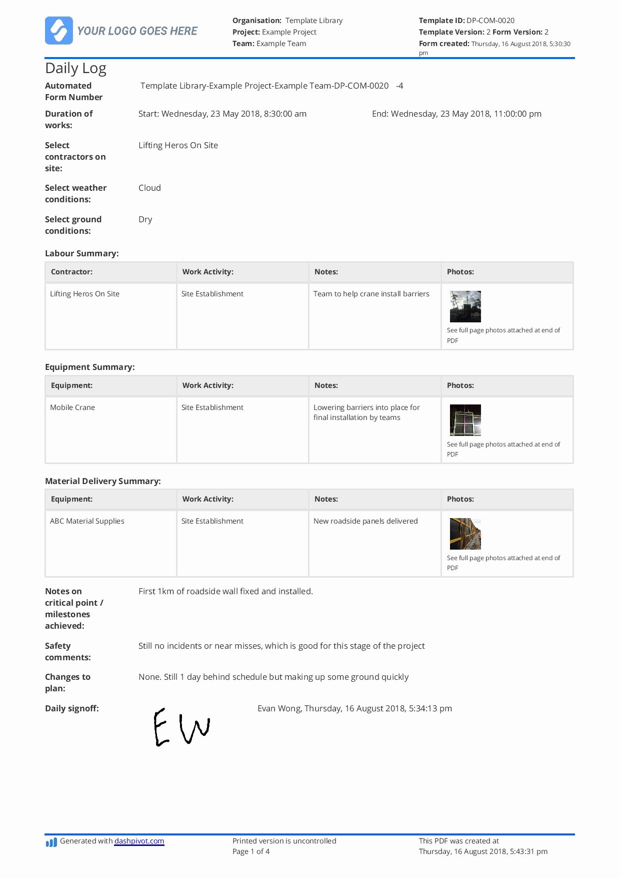 Construction Daily Log Template Luxury Free Daily Construction Log Template Better Than Excel