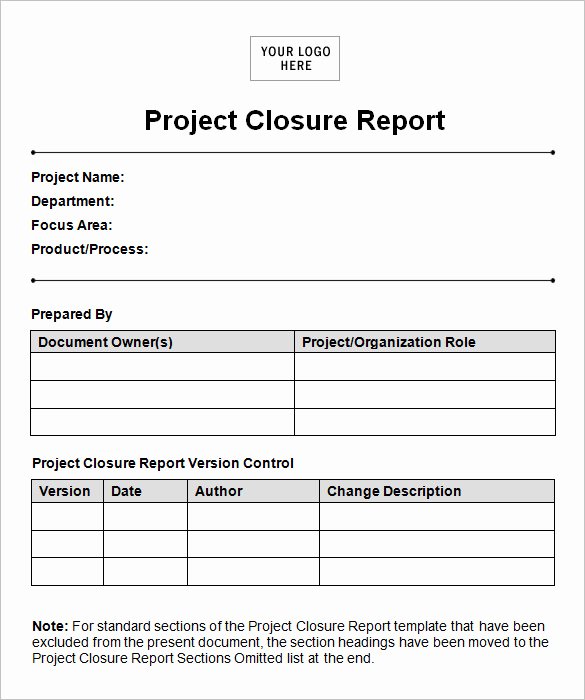 Construction Project Closeout Template Best Of 10 Project Closure Report Templates Word Docs Pdf