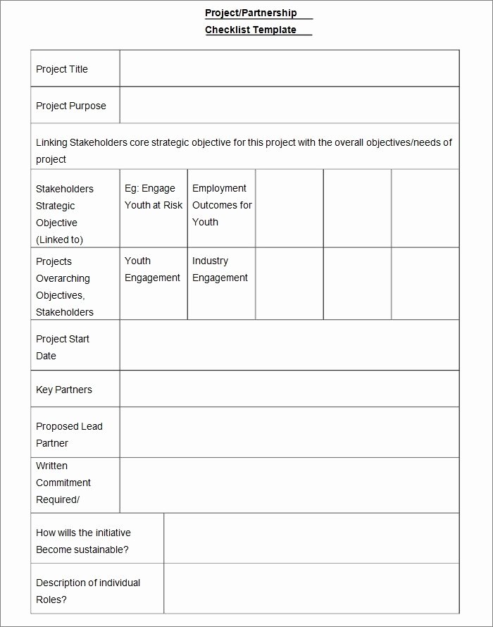 Construction Project Closeout Template Fresh Project Checklist Template Word