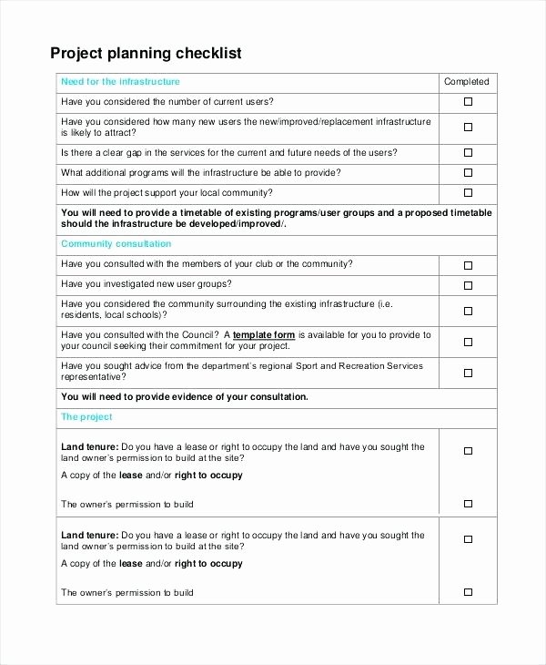 Construction Project Closeout Template Inspirational Project Checklist Template