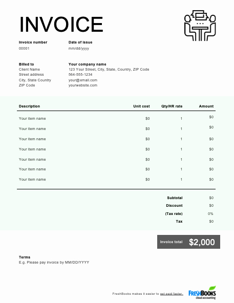 Consulting Invoice Template Word Inspirational Consulting Invoice Templates Free Download