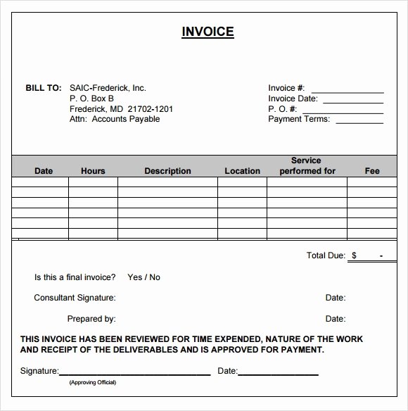 Consulting Invoice Template Word Lovely Free 9 Consulting Invoice Samples In Google Docs