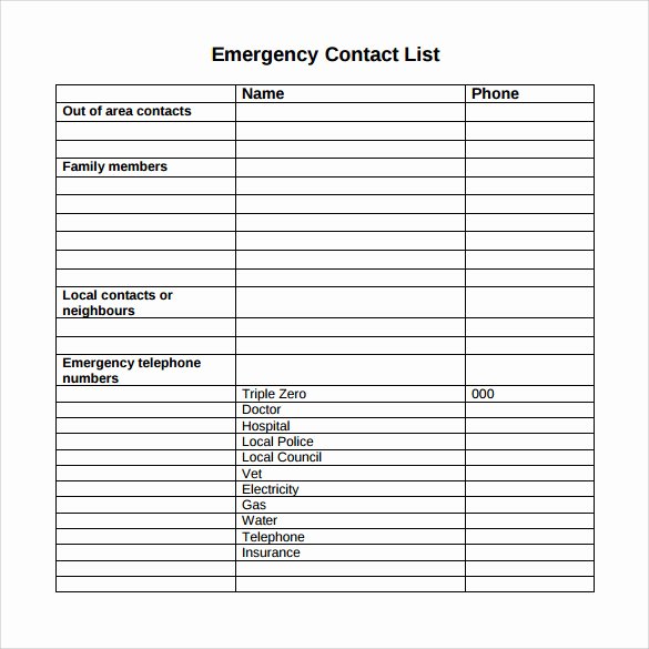 Contact List Template Pdf Lovely Free 12 Contact List Templates In Pdf