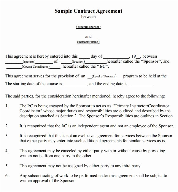 contract agreement template
