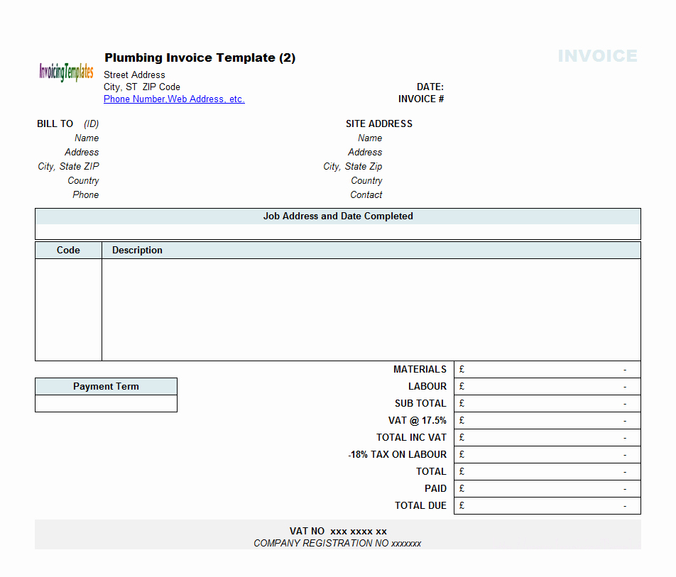 Contractor Invoice Template Excel Elegant Contractor Invoice Templates Free 20 Results Found