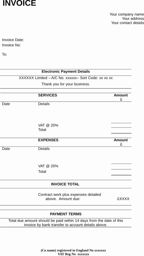 Contractor Invoice Template Word Fresh Contractor Invoice Template Templates&amp;forms
