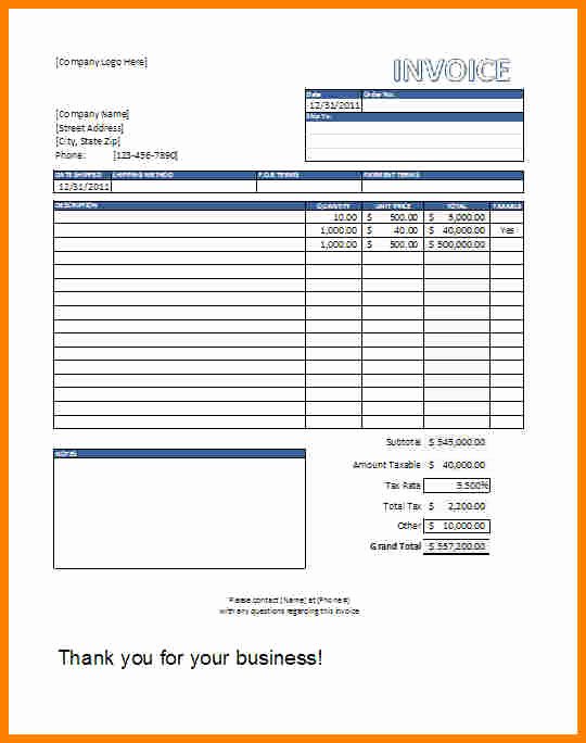 Contractor Invoice Template Word Lovely 11 Contractor Bill format In Excel