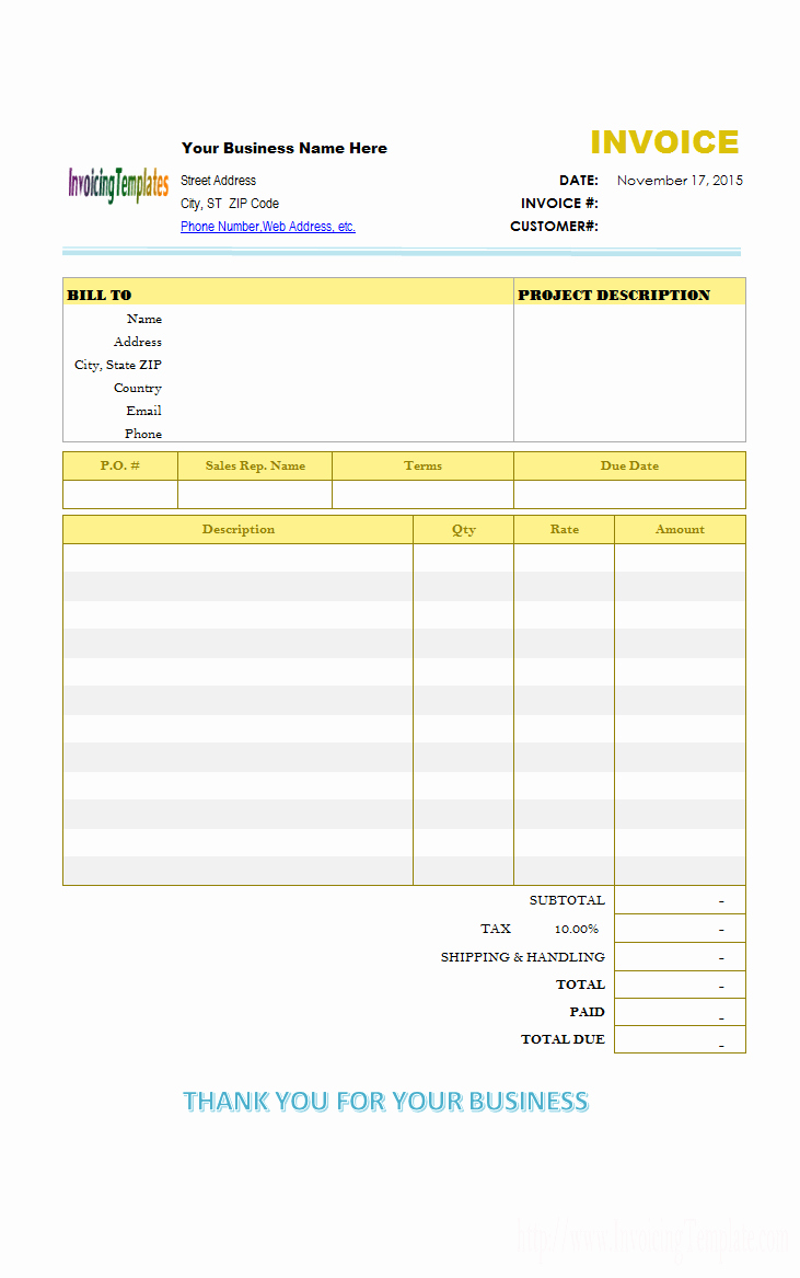 Contractor Invoice Template Word Unique Simple Billing format for Contractor Print Result