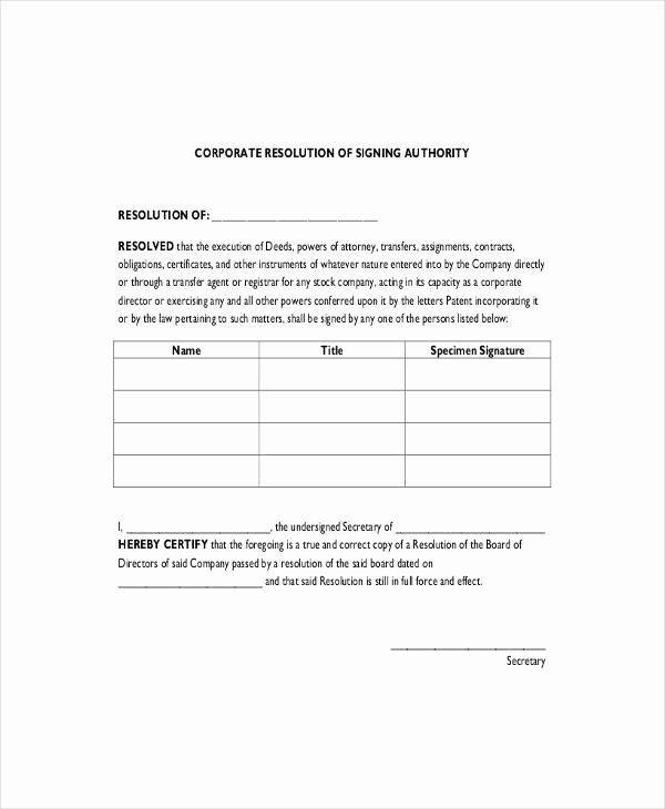 corporate resolution forms