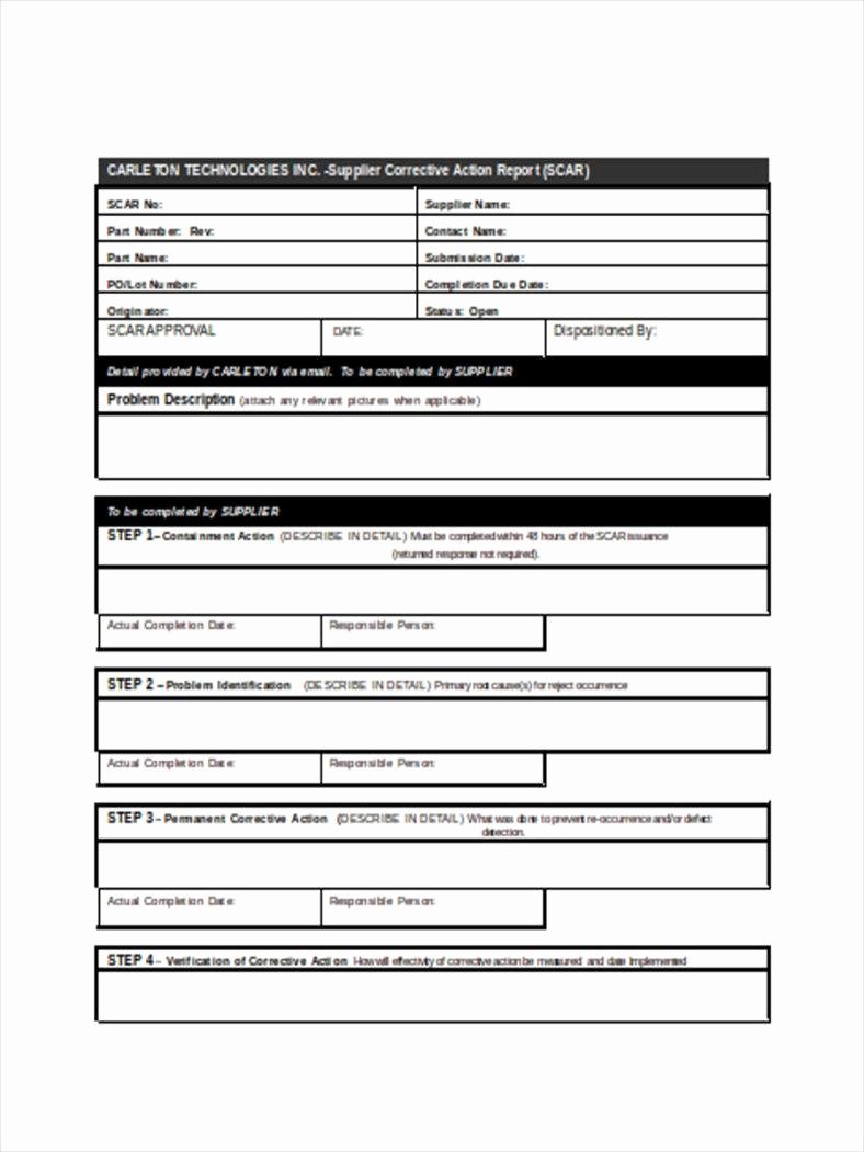 Corrective Action form Template Fresh 9 Employee Correction forms &amp; Templates Pdf Doc