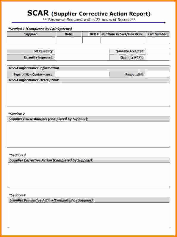 Corrective Action form Template Inspirational Corrective Action Report Template 8 – Guatemalago