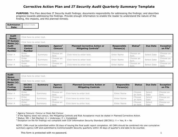 Corrective Action Plan Template Awesome Corrective Action Plan In Word and Pdf formats