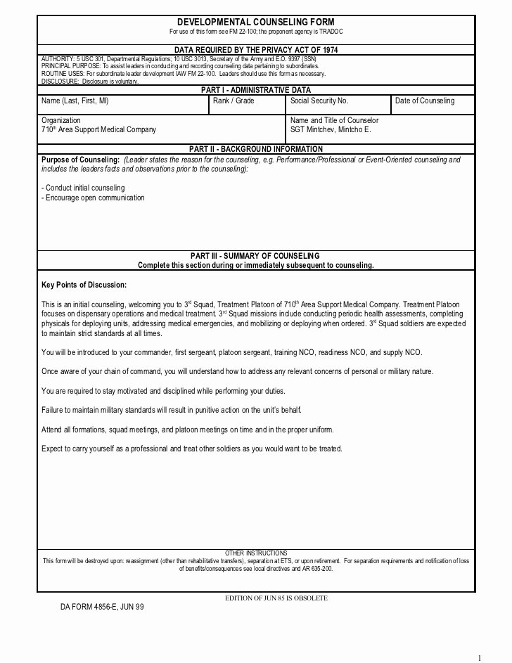 Counseling Treatment Plan Template Pdf Best Of Initial Counseling Template Subordinate